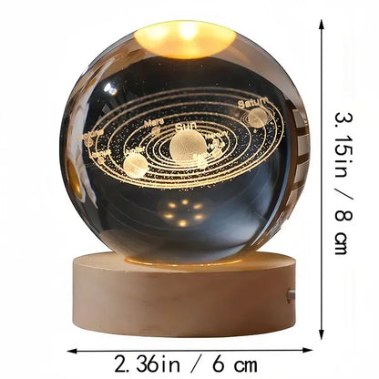 Esfera Celestial con Grabado del Sistema Solar