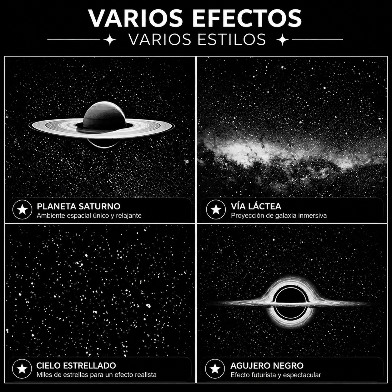 Proyector de galaxia USB que ayuda a reducir el estrés y mejorar el sueño